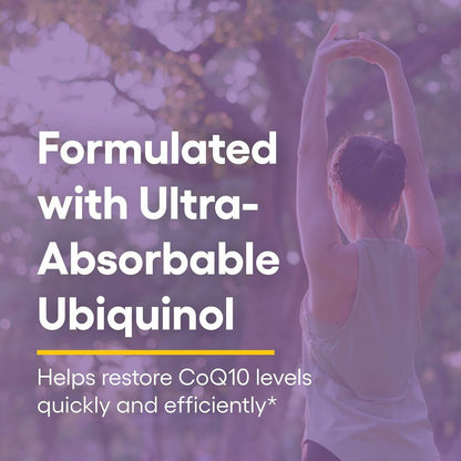 Natural Factors Ubiquinol 200 mg – Heart Health, Antioxidant Support & Energy (Flaxseed Oil) – 30 Softgels