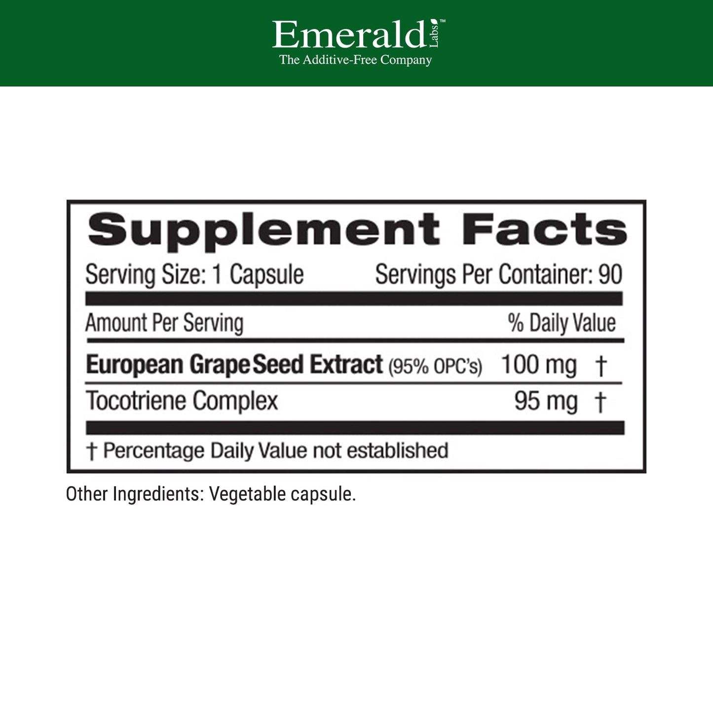 Emerald Labs European Grape Seed Extract – Immune Support & Antioxidant (90 Veg Capsules)