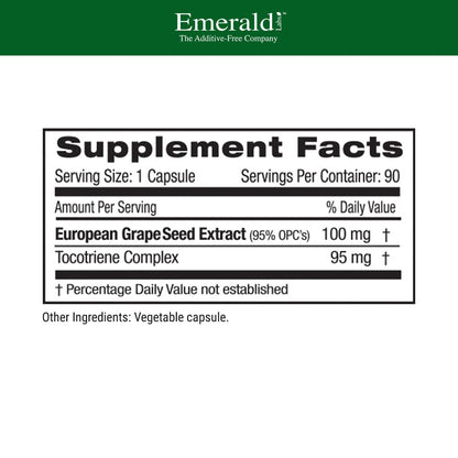 Emerald Labs European Grape Seed Extract – Immune Support & Antioxidant (90 Veg Capsules)