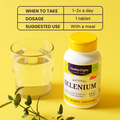 Healthy Origins Selenium 200 mcg – SelenoExcell, Fermented, 180 Tablets