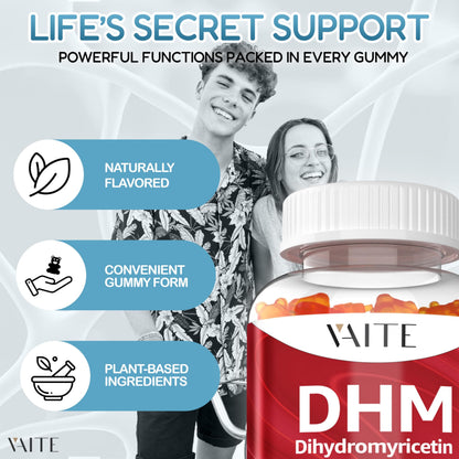 DHM 600mg Gummies – Ampelopsis Grossedentata Extract, Vegan & Non-GMO