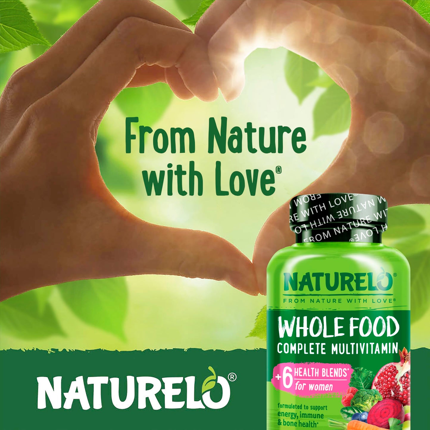 Naturelo Whole Food Multivitamin for Women – Vegan, Non-GMO, with Organic Extracts | 240 Vegan Capsules