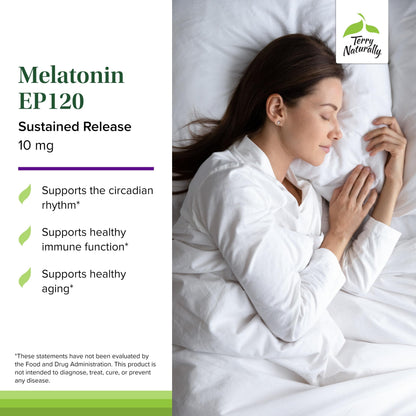 Terry Naturally Melatonin EP 120 10mg – Sleep Support, Antioxidants, Gluten-Free