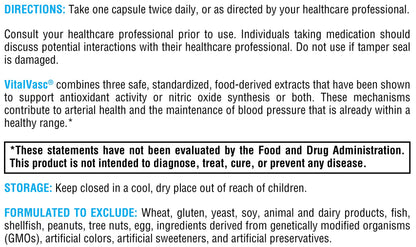 XYMOGEN VitalVasc – Grape Seed & Olive Leaf Extract Capsules | Antioxidant Support | Gluten Free, Vegan & Non-GMO (60 Caps)