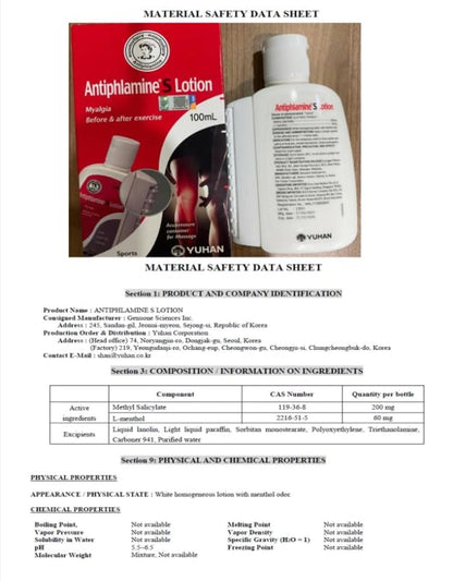 Generic Antiphlamine Massage Lotion – Muscle Relief Oil 100ml (Pack of 2) | White