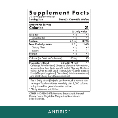 Michael's Antisid – 60 Vegan Chewables, Wild Cherry, Digestive Support