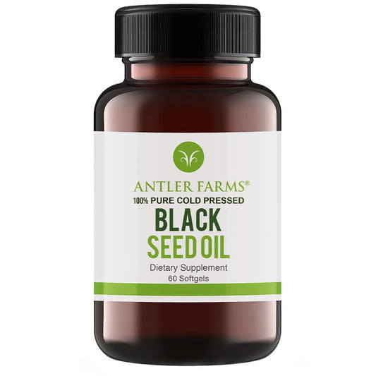 Antler Farms Black Seed Oil Softgels – 60 Softgels, 500mg, 2% Thymoquinone, Virgin Cold-Pressed Turkish Nigella Sativa BritishVita | Premium UK Vitamins & Wellness Supplements