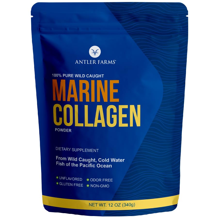 Antler Farms Marine Collagen Powder – 100% Pure, Wild-Caught Pacific Snapper, 12 oz