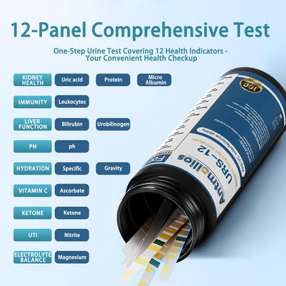 Antmoilios 12-Panel UTI Test Strips Kit for At-Home Urinalysis 100 Count