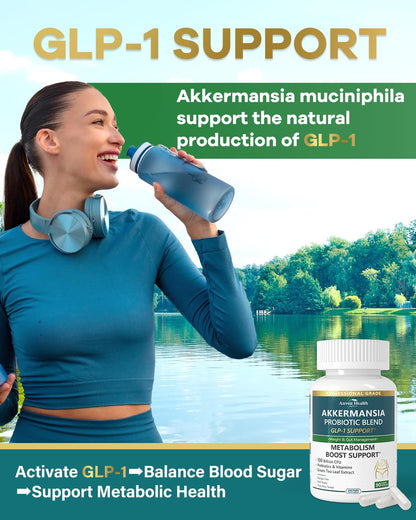 Anven Health GLP-1 Supplement – 100B Akkermansia Probiotic & Prebiotic (90 caps)