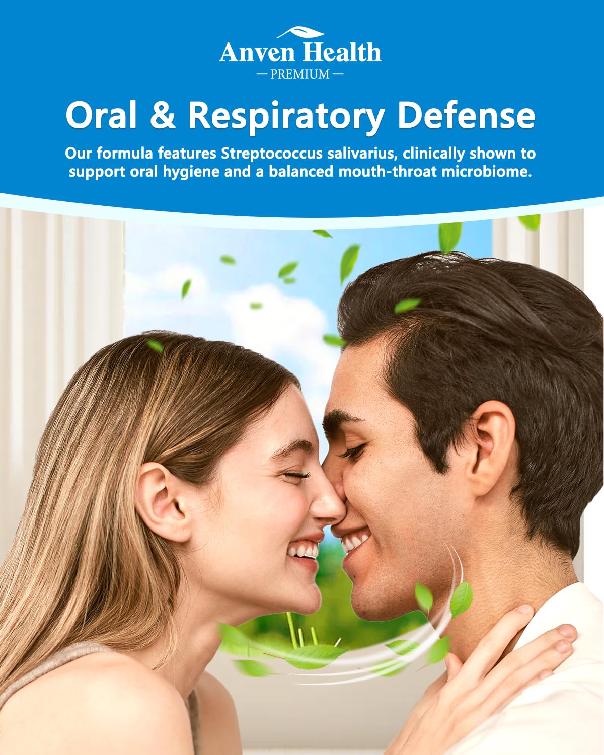 Anven Health Oral Probiotics Lozenges - Bad Breath & Gum Repair (90 Lozenges, Mint, Sugar-Free)