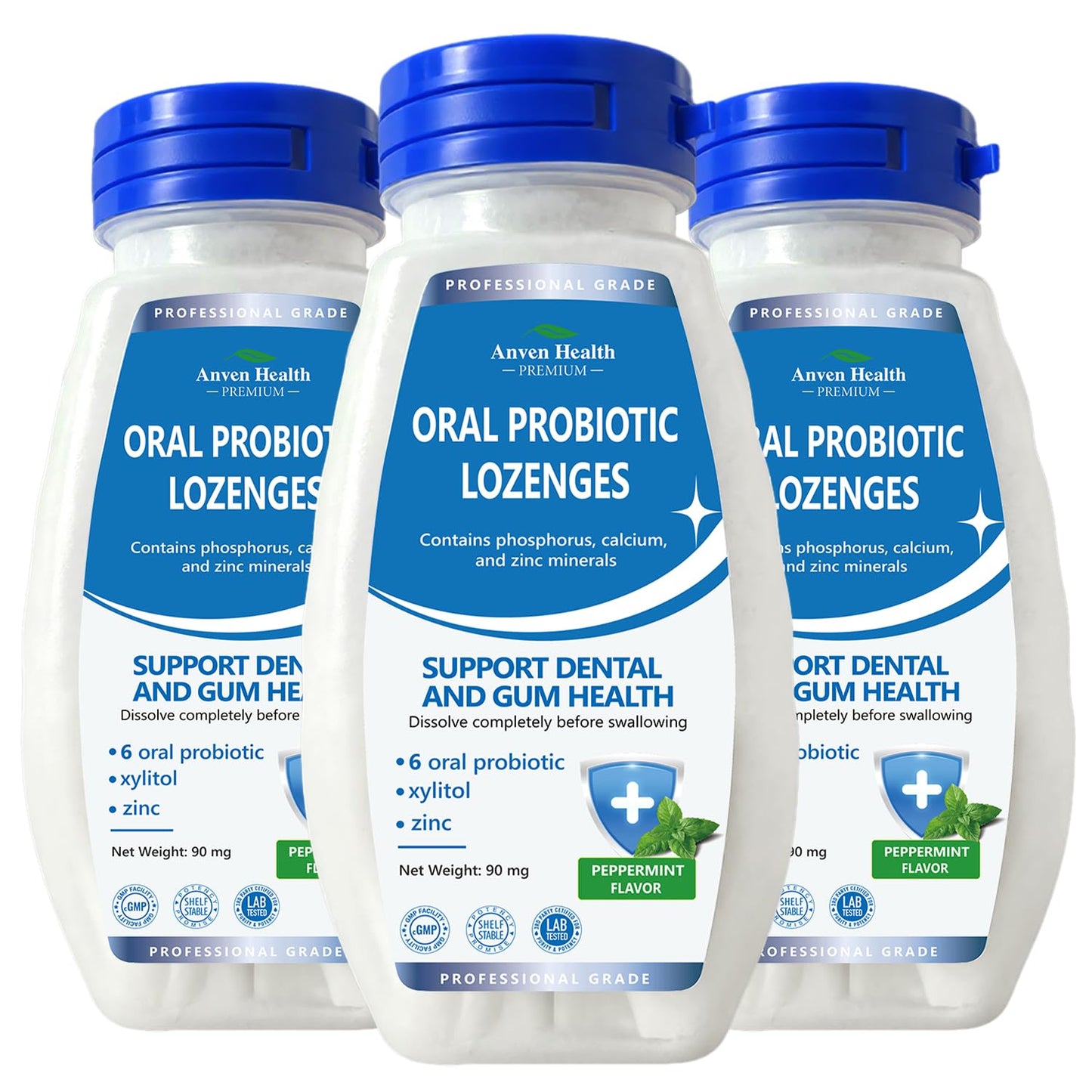 Anven Health Oral Probiotics Lozenges – Bad Breath & Gum Repair, Mint, Sugar-Free (270 Lozenges)