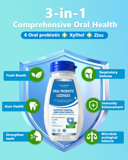 Anven Health Oral Probiotics Lozenges – Bad Breath & Gum Repair, Mint, Sugar-Free (270 Lozenges)