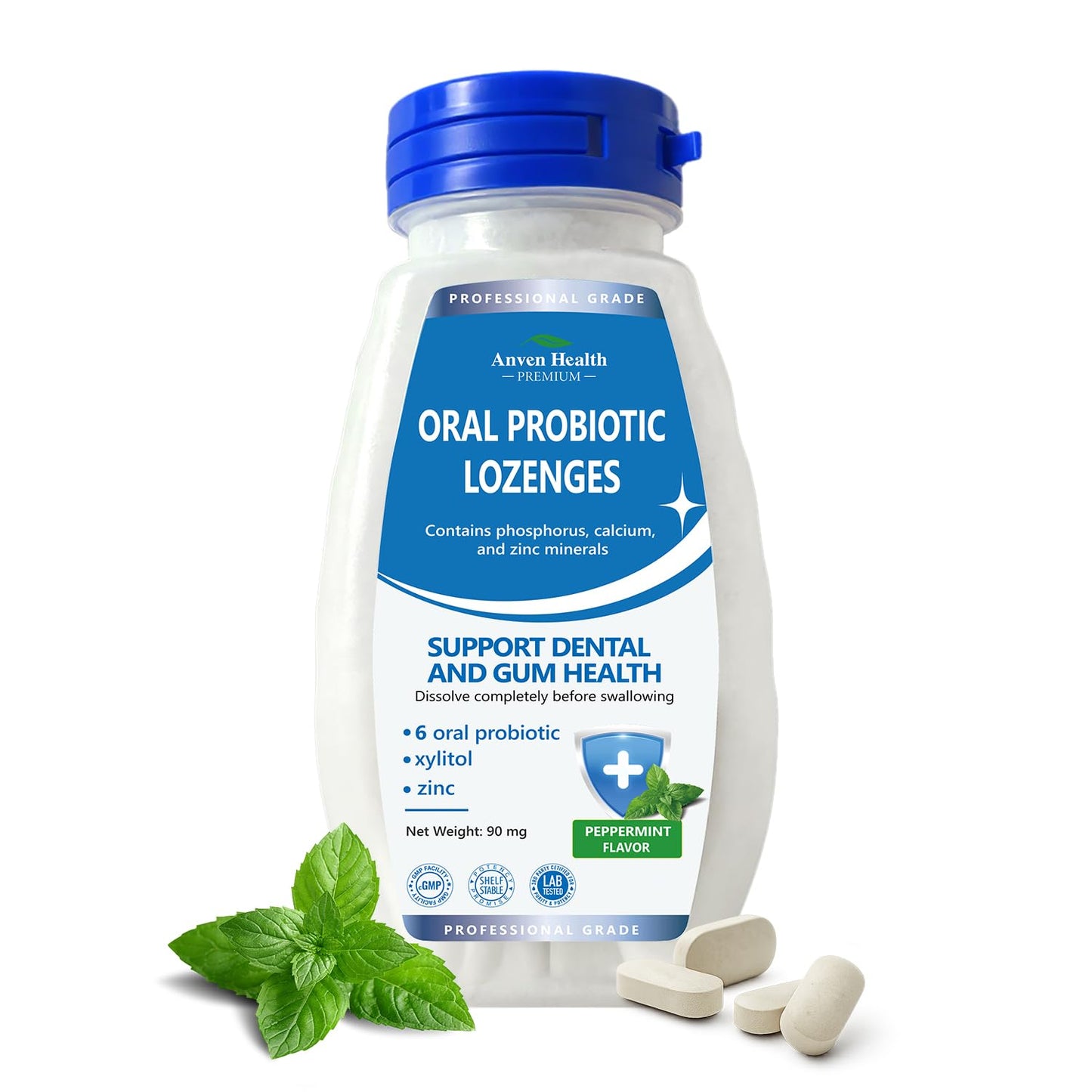 Anven Health Oral Probiotics Lozenges – Bad Breath & Gum Repair, Mint, Sugar-Free (270 Lozenges)