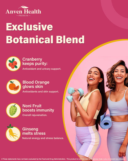 Anven Health Probiotics & Organic Prebiotics for Women – 60 Billion CFU Vaginal Probiotics, Cranberry & D-Mannose | pH Balance & Urinary Health | 90 Caps