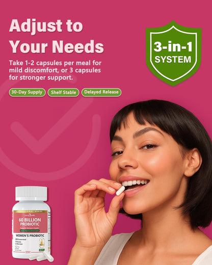 Anven Health Probiotics & Organic Prebiotics for Women – 60 Billion CFU Vaginal Probiotics, Cranberry & D-Mannose | pH Balance & Urinary Health | 90 Caps