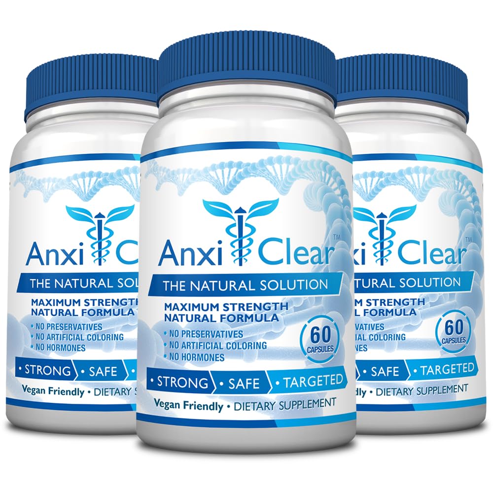 AnxiClear 3-Month Supply — Mood Support, Calm Mind, Serotonin Boost | Made in USA