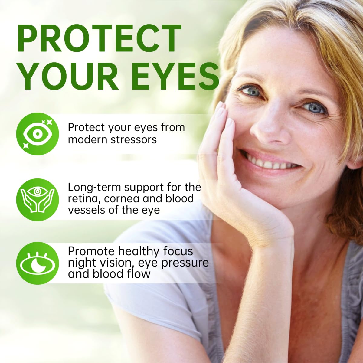 ANYTALK Lutein Eye Vitamins - Eye Health Support for Macular Pigment & Dry Eye (60 Capsules)