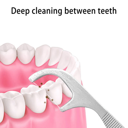 AOCEAN Dental Floss Picks - Travel Floss with Toothpicks (40Pcs) + 4 Storage Cases