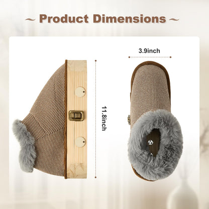 AODANC Moxibustion Shoes & Moxas Box – Mugwort Foot Heat Packs (Brown, 7-8.5)