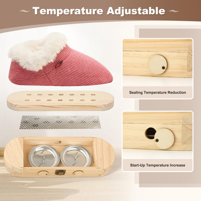 AODANC Moxibustion Shoes with Moxas Box – Pink 7-8.5 | Mugwort Foot Heat Packs
