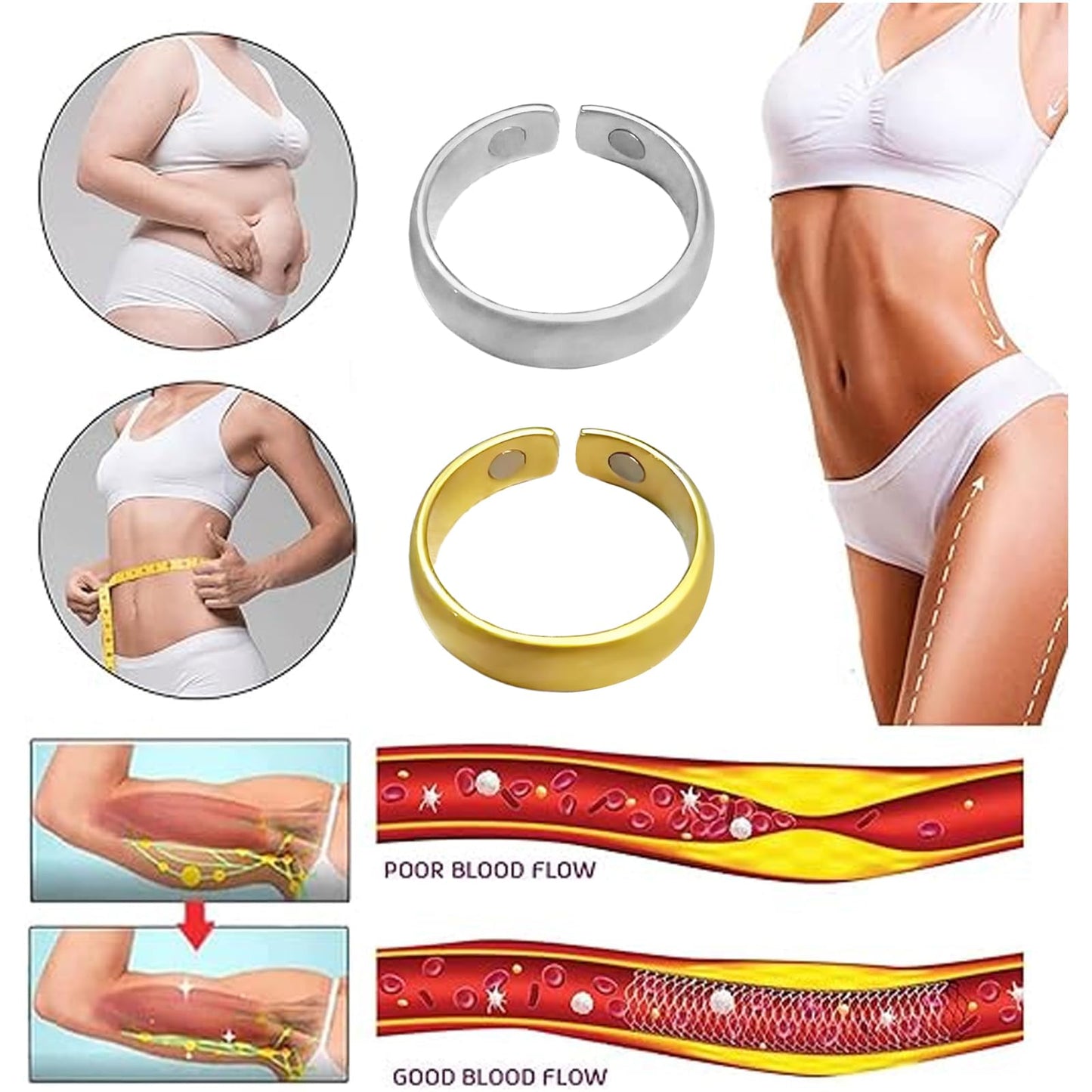 Aonklot Acupuncture Lymphatic Therapy Ring - Adjustable Finger Massage
