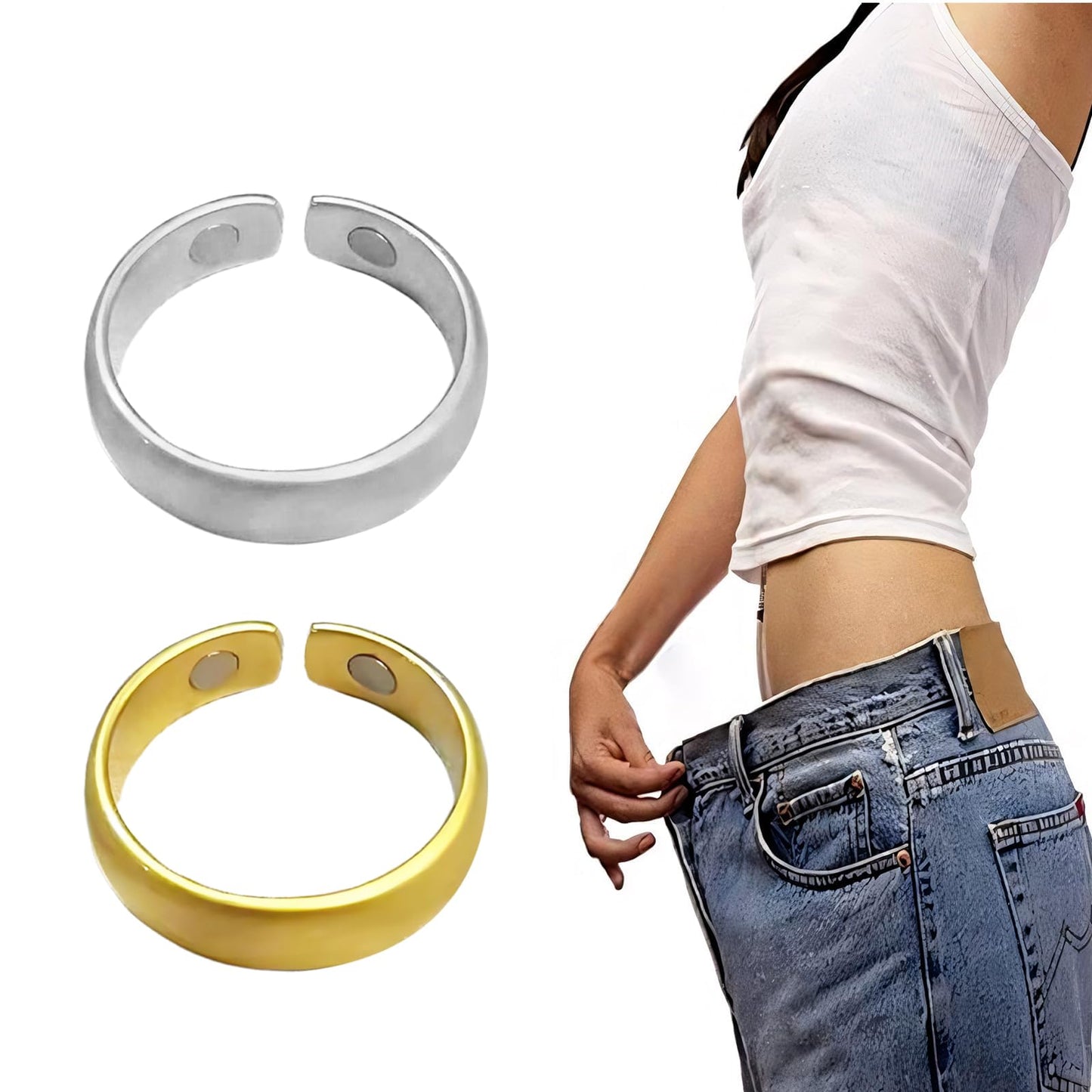 Aonklot Acupuncture Lymphatic Therapy Ring - Adjustable Finger Massage