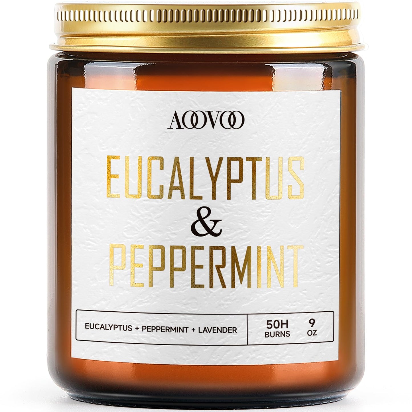 AOOVOO Eucalyptus Mint Candle - 9oz Soy Scented Candle for Home & Aromatherapy