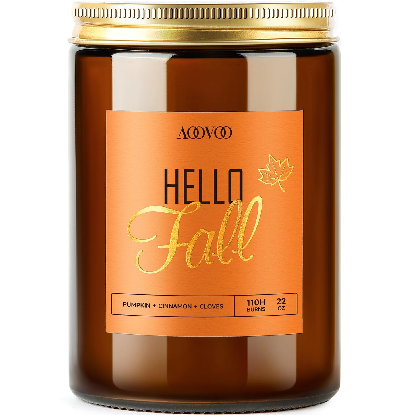 AOOVOO Hello Fall Candles – 22 oz Soy Scented Candle for Home | Aromatherapy
