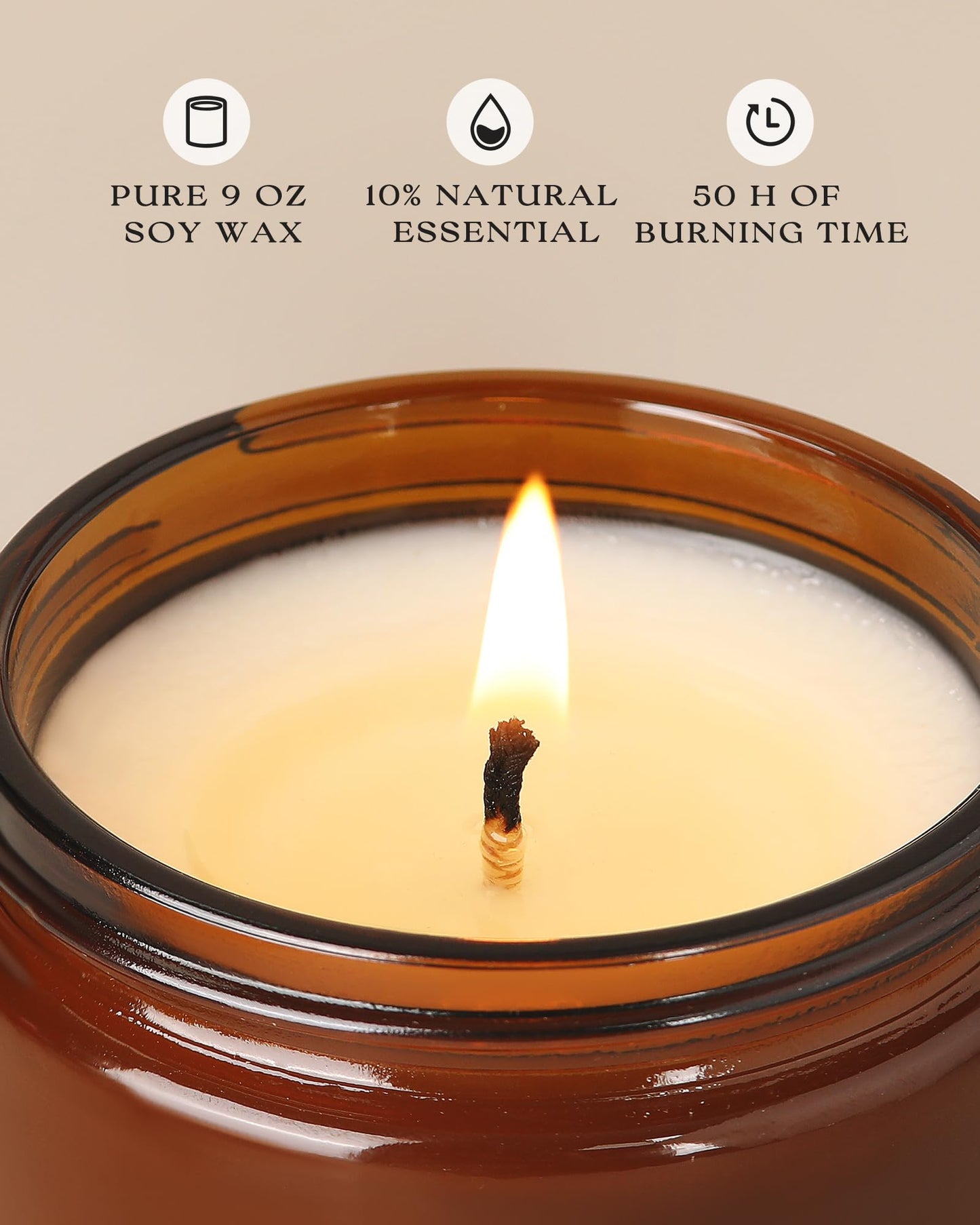 AOOVOO Hello Winter Candle - 9 oz Pine Scented Soy Wax Aromatherapy Candle