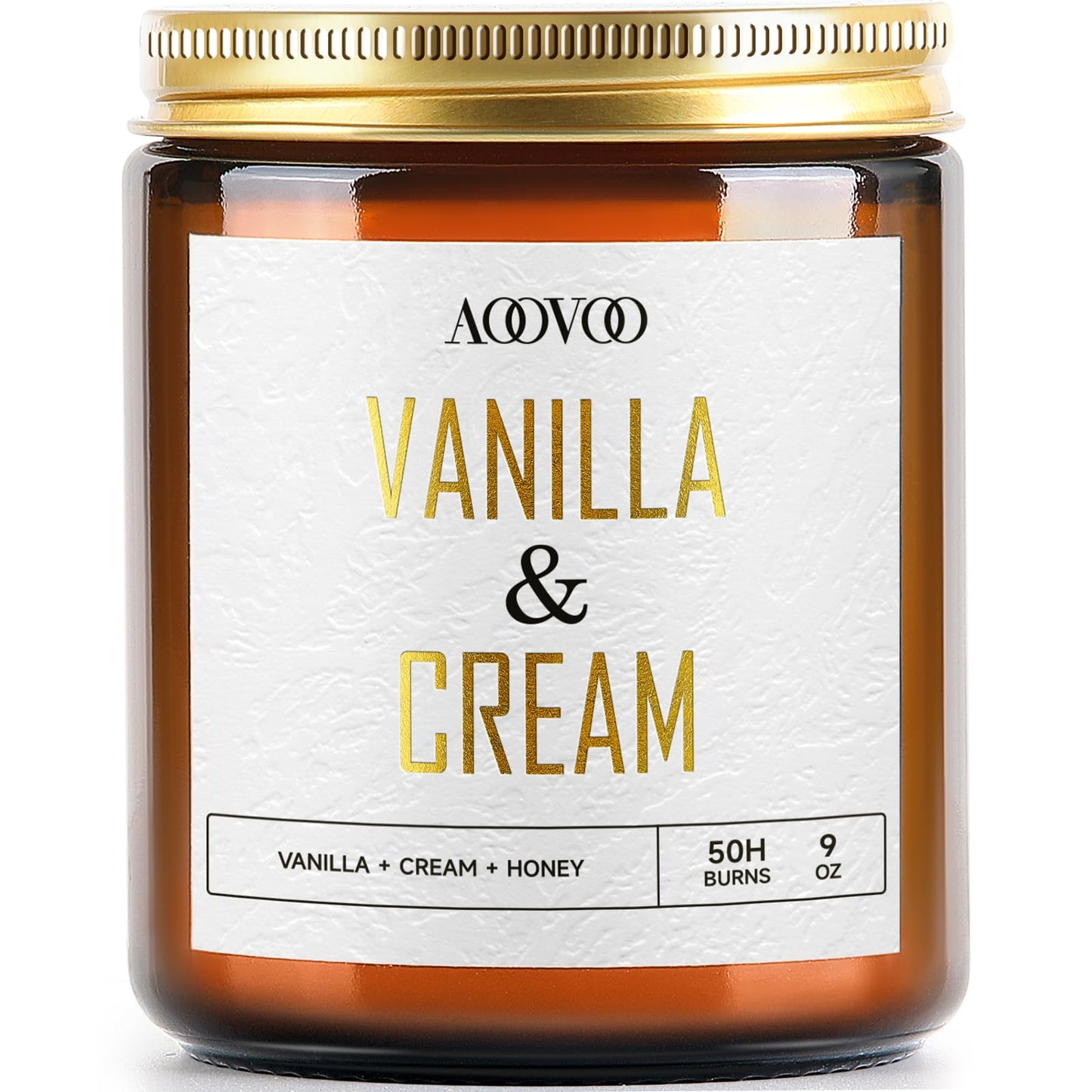 AOOVOO Vanilla Cream Candles - 9 oz Soy Scented Candle for Home