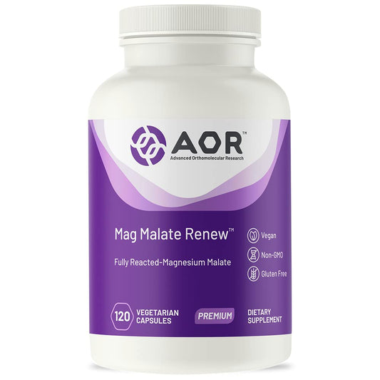 AOR Mag Malate Renew — Supports Healthy Heart, Muscle Function & Energy | Magnesium Supplement 120 Servings BritishVita | Premium UK Vitamins & Wellness Supplements