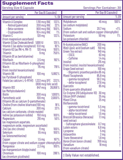 AOR Ortho Core Nutritional Support - Vegan Multivitamin - 180 Capsules