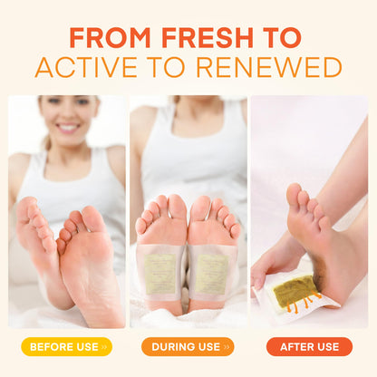 AOSORW Natural Herbal Foot Pads - 100 Pack Premium Foot Care Patches (Orange)