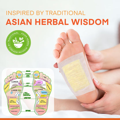 AOSORW Natural Herbal Foot Pads - 100 Pack Premium Foot Care Patches (Orange)