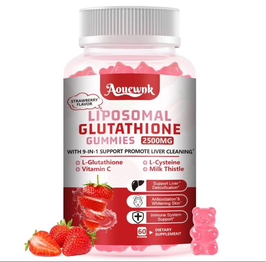 Aouewnk 2500mg Liposomal Glutathione Gummies – 98% Bioavailability, Skin & Liver Support, Immunity BritishVita | Premium UK Vitamins & Wellness Supplements