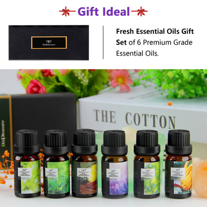 ap airpleasure Fresh Essential Oils Set – 6x10ml Aromatherapy Oil Gift Kit