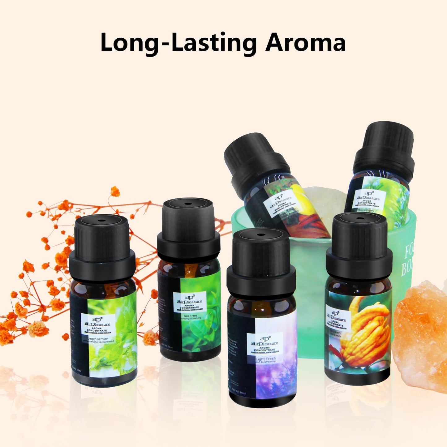 ap airpleasure Fresh Essential Oils Set – 6x10ml Aromatherapy Oil Gift Kit