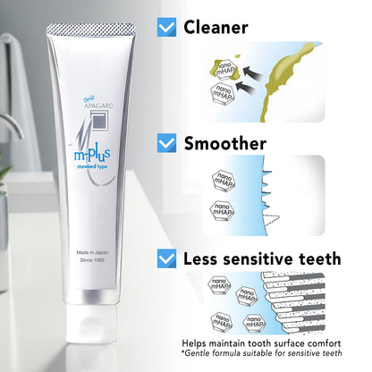 APAGARD M-Plus Nano-Hydroxyapatite Toothpaste – Fluoride-Free, 130g, Family Size