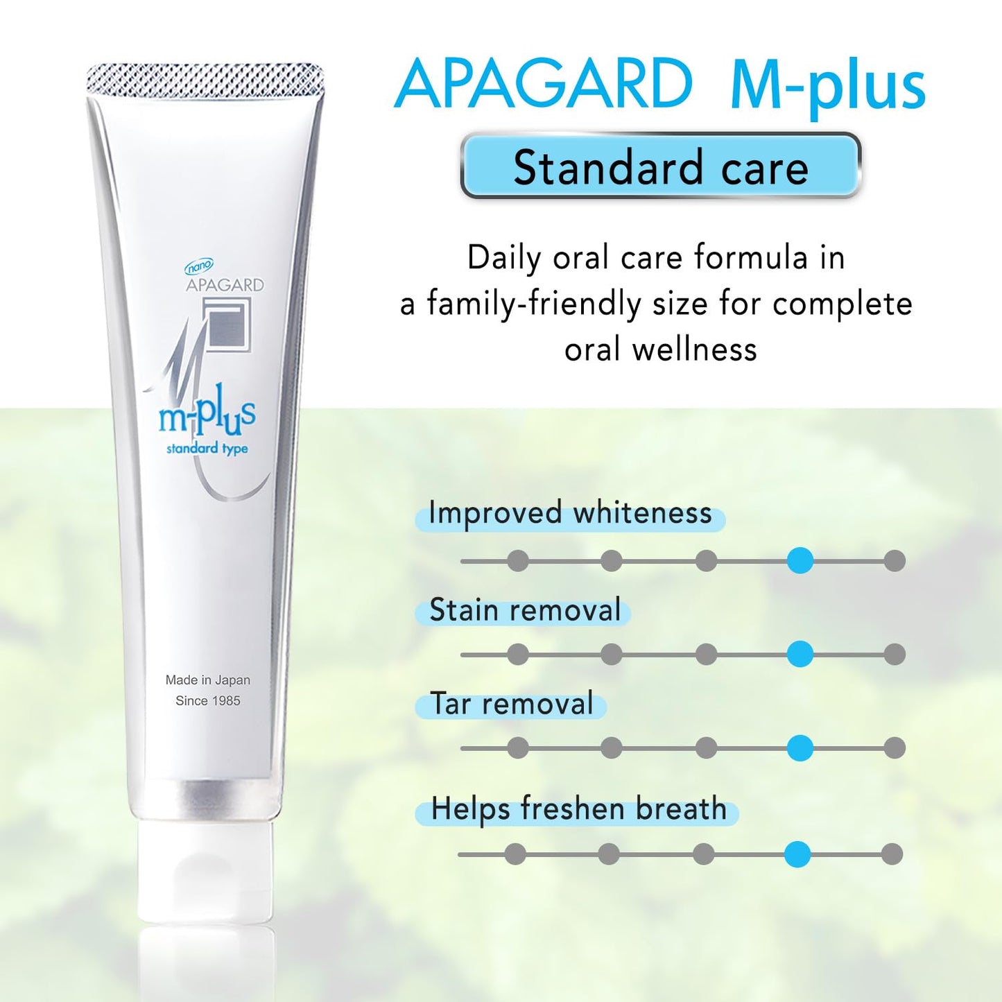 APAGARD M-Plus Nano-Hydroxyapatite Toothpaste – Fluoride-Free, 130g, Family Size