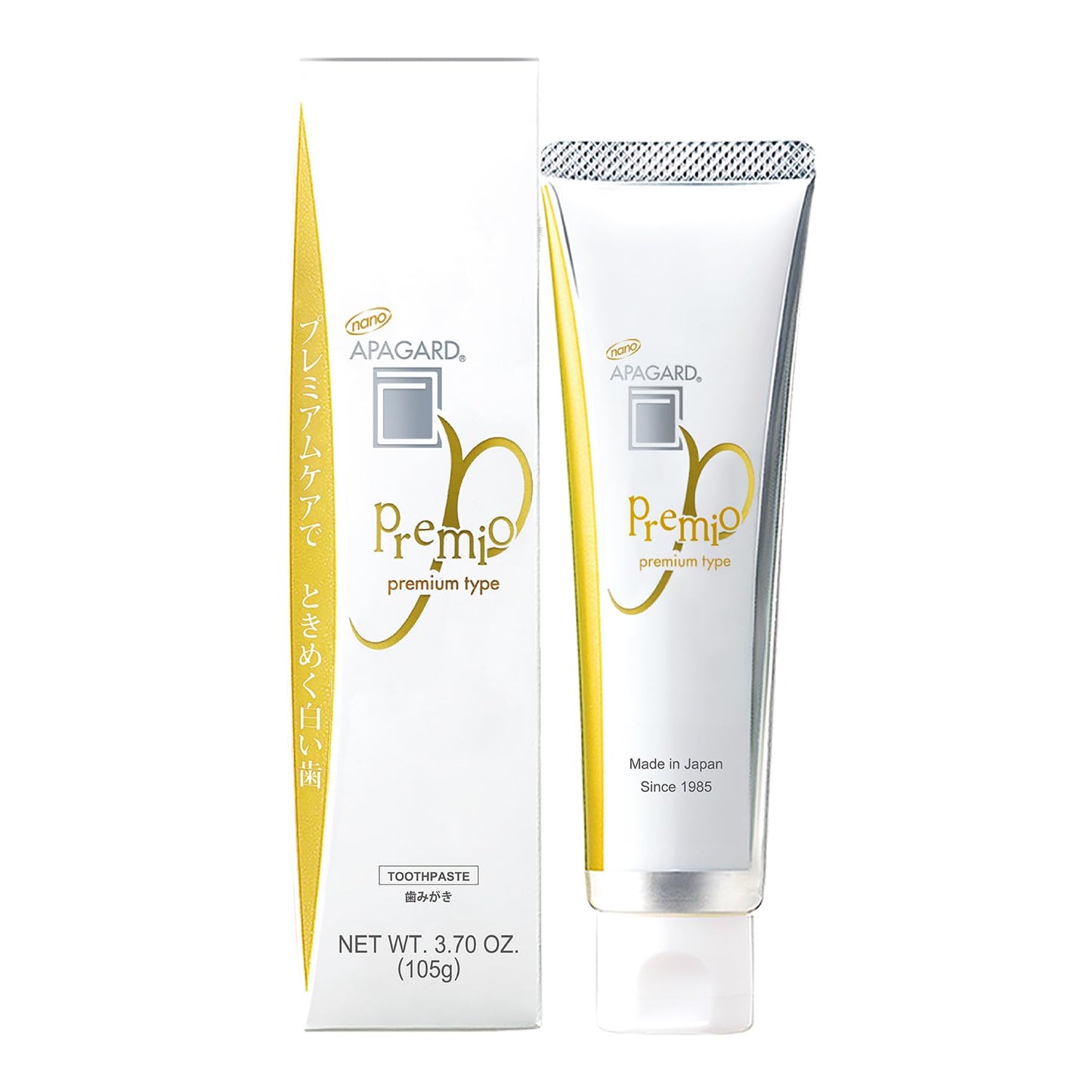 APAGARD Premio Nano-Hydroxyapatite Toothpaste – Fluoride-Free, 105 g (3.7 oz) | Double Mint