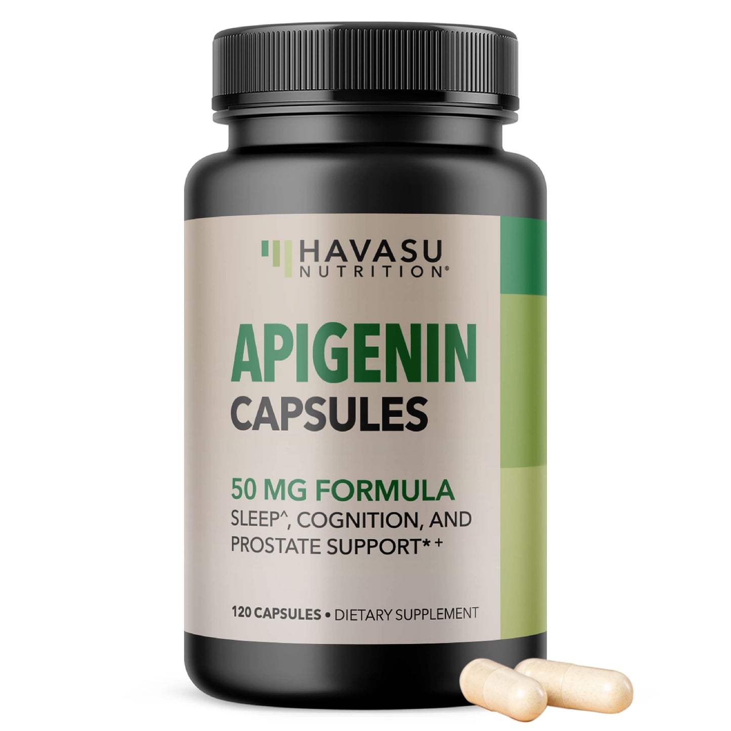 Apigenin Capsules 50mg - 120 Count | Vegan, Non-GMO, Sleep & Cognitive Support