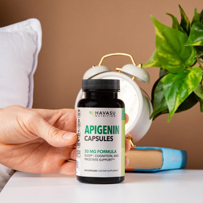 Apigenin Capsules 50mg - 120 Count | Vegan, Non-GMO, Sleep & Cognitive Support