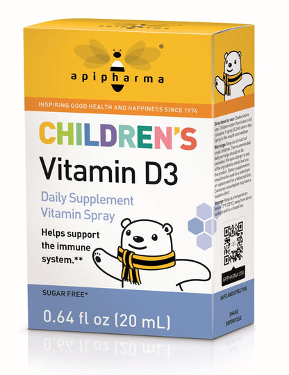 Apipharma Children's Vitamin D3 Spray - Easy D3 for Kids, Immune Support (130 Sprays)