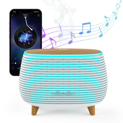 APOMATOT 2-in-1 Bluetooth Speaker & Ultrasonic Oil Diffuser – 400ml, 7-Color LED Lights
