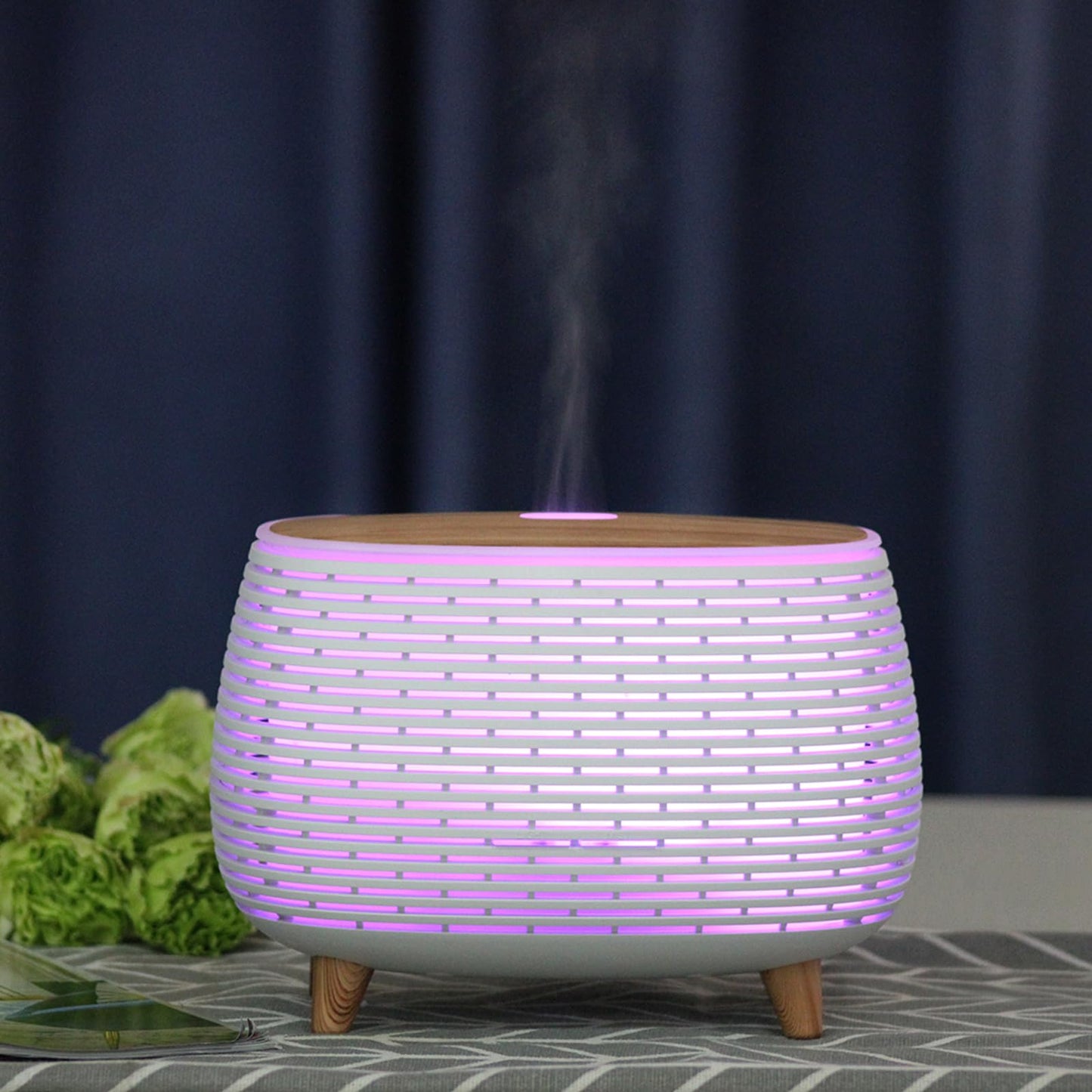 APOMATOT 2-in-1 Bluetooth Speaker & Ultrasonic Oil Diffuser – 400ml, 7-Color LED Lights
