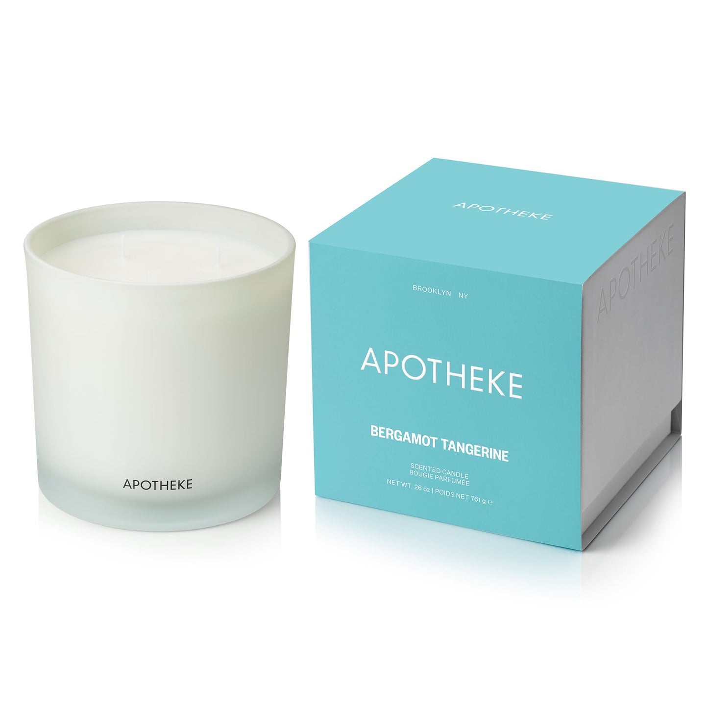 APOTHEKE Bergamot Tangerine 3-Wick Candle – 26 oz Soy Jar