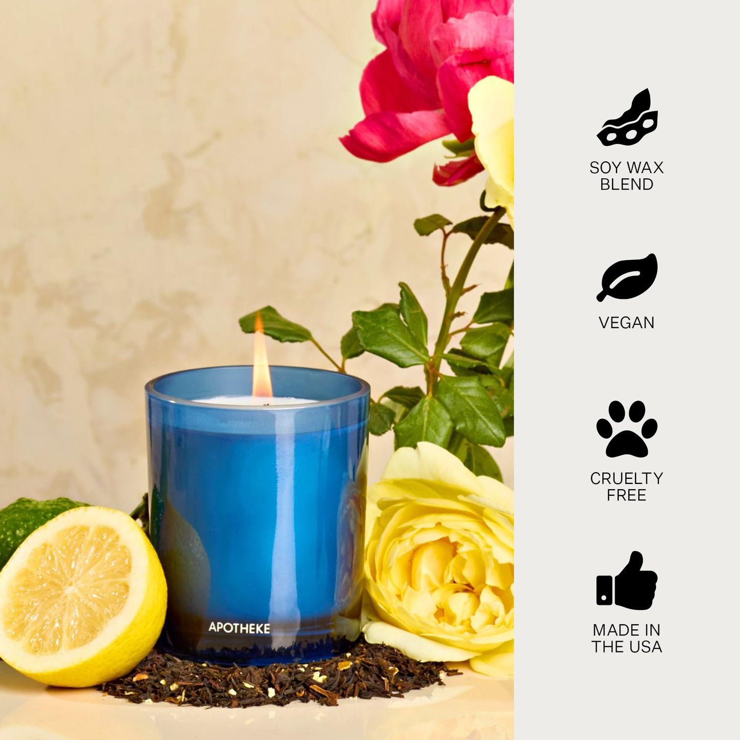 Apotheke Earl Grey Bitters Petite Candle | Luxury Soy Wax, 5 oz