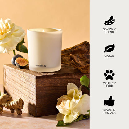 APOTHEKE Cedarwood Ginger 10.5 oz Soy Candle – Luxury Jar, Non-Toxic