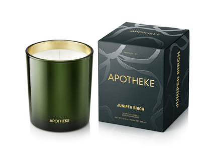 APOTHEKE Signature Candle – Juniper Birch (10.5 oz) Soy Jar | Long-Lasting Fall Fragrance